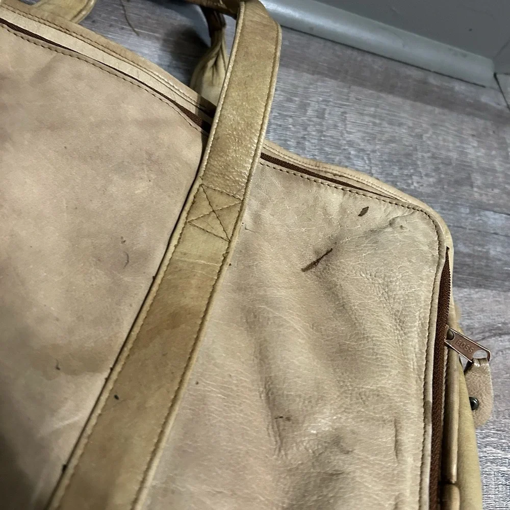 Vintage Wilsons Leather Briefcase Genuine Leather Tan Multi-Pocket Bag
